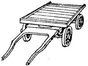 AS008 - 4 wheel horse Dray
