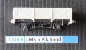 CA006 - LMS 17'6" 5 Plank Open Sand Wagon with No Doors, D1888 +10' u/f, plastic