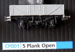 CP001 - GWR 04 16' 5 Plank Open Wagon with Optional Sheet Rail End +9' u/f, plastic