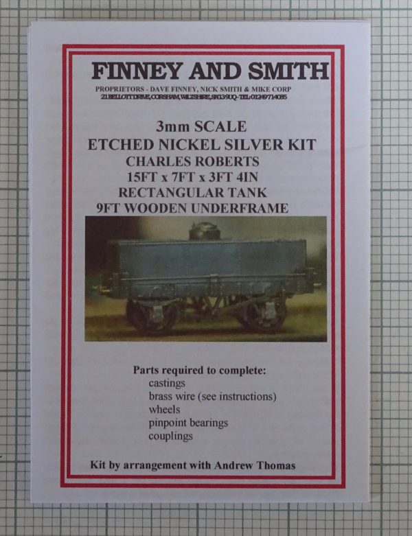 AT031 - Rectangular Tank Wagon Kit, etched