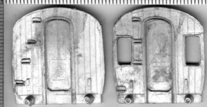RE003 - Coach Ends (pair,wm) LMS Corridor planked