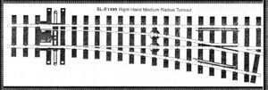 SLE1495 - Points RH 508mm (20in) radius