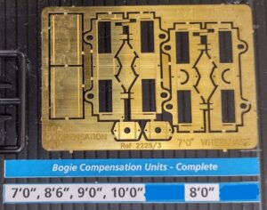 MT003 - Etched Coach Compensation Units 8'6" Wheelbase