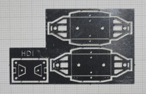 HD001 - Etched Brass ‘W’ Irons, 2 Wagon Set, etched