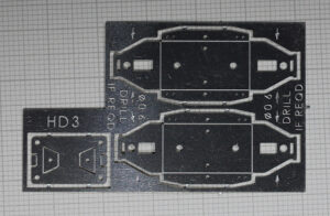 HD003 - Etched Brass BR Plate Frame ‘W’ Irons, 2- Wagon Set   , etched