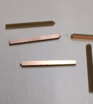 TCC102b - 2.5 mm wide 1 mm thick sleepers 25.5 long 9 sheets (1008)